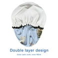 thumbnail image 4 of Shower Caps,Pug and Footprints Waterproof Shower Cap for Women 4 Pieces,Double Reusable Hair Cover for Shower PEVA Elastic Stretch Hem, 4 of 7