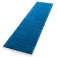 thumbnail image 6 of Solid Retro Modern Dark Blue Shag 2x7 (2'' x 7'3'' Runner) Area Rug Plain Plush Easy Care Thick Soft Plush Living Room Kids Bedroom, 6 of 6