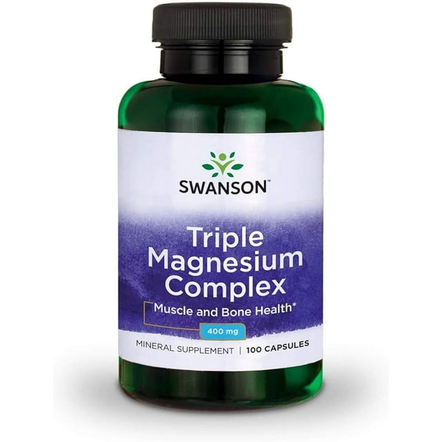Swanson | Triple Magnesio 400 mg, 100 Cápsulas