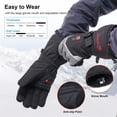 thumbnail image 3 of SAVIOR HEAT Heated Gloves for Men Women, Rechargeable 2200mAh Battery Powered Ski Gloves, Waterproof Touchscreen Electric Heated Winter Hand Warmer Gloves for Cycling Skiing Motorcycling Hunting, 3 of 9