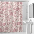 thumbnail image 4 of Pink Pastoral Flowers Fabric Shower Curtain Farmhouse Floral Washable Shower Curtains for Bathroom, Waterproof Bath Curtain with Hooks Home Decor 36x72in, 4 of 8
