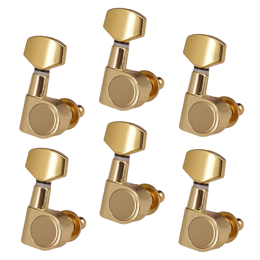 LeeQinersw 6 Pack Guitar 6R Closed String Tuning Keys Tuner Pegs for Acoustic Folk Guitar