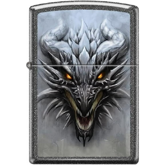 Zippo Lighter - Dragon Fierce Mythical Creatures Black Crackle Lighter #Z5538