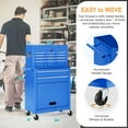 thumbnail image 6 of Aukfa Tool Chest, 2 in 1 Steel Rolling Tool Box & Cabinet on Wheels for Garage, 8-Drawers, Blue, 6 of 11