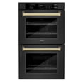 thumbnail image 2 of ZLINE 30 in. Autograph Edition Professional Convection Double Wall Oven with Air Fry and Self Clean in Black Stainless Steel with Polished Gold Handles (WADBZ-30-G), 2 of 2