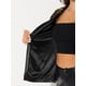 thumbnail image 5 of Disfraz de Halloween Chaqueta elegante con lentejuelas para mujer, cárdigan informal de terciopelo con manga 3/4 y frente abierto sin cuello Negro oro XL, 5 of 6