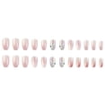 thumbnail image 3 of FCOGIN Medium Coffin Acrylic False Nail, Press on Nail, Pink, Rinestone, Glitter, Flower, 24 Pieces, 3 of 6