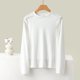 thumbnail image 1 of HongQid Women Long Sleeve Thermal Shirt Fleece Lined Undershirt Soft Base Layer Tops for Women Cold Weather, 1 of 4