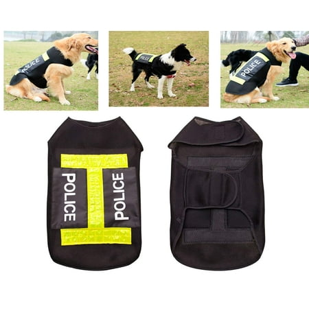 Police Dog Vest Pet Costume for Medium to Large Dogs Large Dog Vest