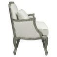 thumbnail image 5 of Bowery Hill Upholstery Chair with Pillow in Cream Linen Fabric and Brown, 5 of 7