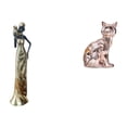 thumbnail image 1 of Escultura de figura tribal africana, adorno artesanal decorativo ligero para decoración del hogar, hoteles, chimeneas y animales., 1 of 8