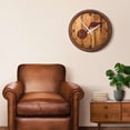 thumbnail image 5 of Utah Jazz 20.25" Faux Barrel Top Clock, 5 of 5