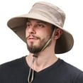 thumbnail image 2 of LQCrafK MAN Men Sun Hat Sun Protection Wide Brim Bucket Hat Waterproof Foldable Boonie Hat, 2 of 12
