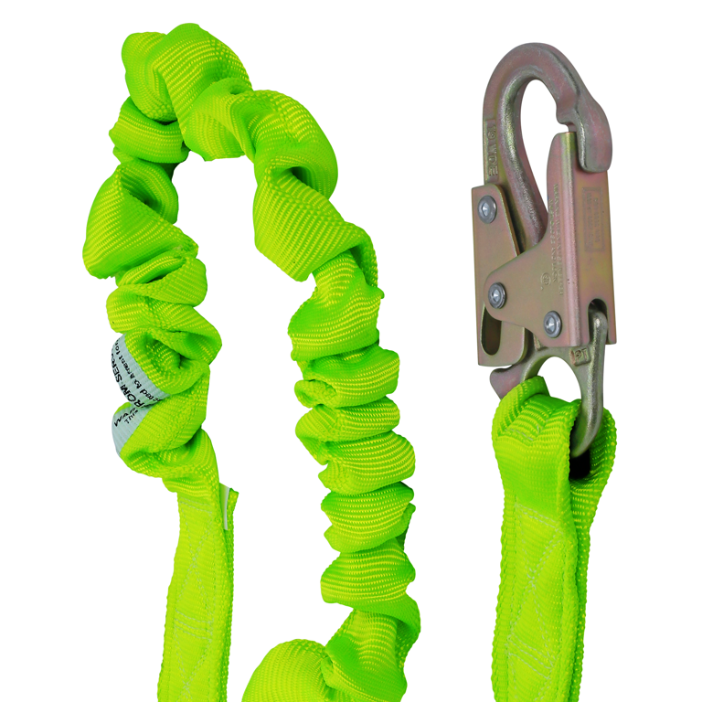 JORESTECH Single Leg Internal Shock-Absorbing Lanyard with Snap Hooks