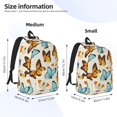 thumbnail image 2 of Disketp Butterflies print Canvas Backpack Lightweight Travel Daypack Student Rucksack Laptop Backpack-Small, 2 of 5