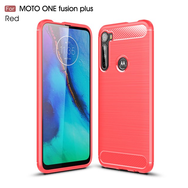 For Cover Motorola Moto One Fusion Plus Case For Moto One Fusion Plus Coque Armor Silicone Case For Moto One Fusion Plus Fundas Red For Moto One Macro