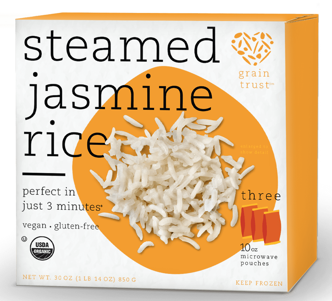 Grain Trust Steamed Jasmine Rice, GlutenFree, Three 10oz Microwave