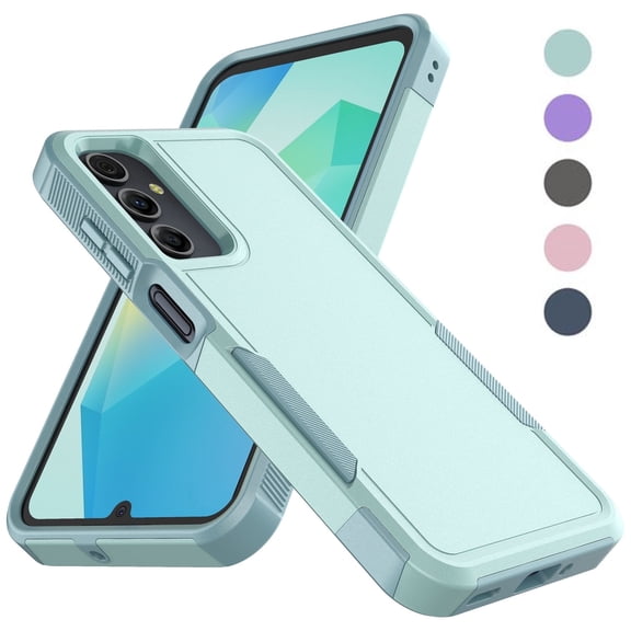 compatible with Samsung Galaxy A16 5G Case , Shockproof Protection Heavy Duty Armor Hard Plastic & Rubber Rugged Full Body Bumper Cover ( Black )