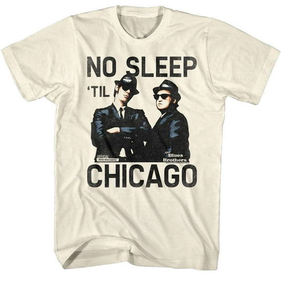 The Blues Brothers No Sleep Natural Adult T-Shirt