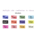 thumbnail image 2 of 12-Color Metallic Acrylic Paint Markers Set, Single-Tip Markers for Nail Art and DIY Crafts, Waterproof Opaque Markers for Drawing and Painting, 12ml Markers for Art, Journaling, and Home Decor, 2 of 6