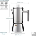 thumbnail image 3 of Diego Plaque à Espresso, Cafetière Italienne en Acier Inoxydable, Cafetière Moka, Compatible Induction, 3 of 5