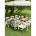 thumbnail image 4 of Outdoor Tablecloths with Umbrella Hole & Zipper, Sunflower 54x80 Inch Tablecloth Rectangle, Gnomes Summer Botanical Pastoral Wooden Waterproof Table Cloth, Patio/Pool/Picnic Table Covers, 4 of 8