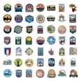 thumbnail image 2 of Travel Decal Sticker 100 Pieces, Outdoor Adventure Vinyl Stickers, Vintage Labels Stickers for Laptop Helmet Motorcycle Bike Suitcase, 2 of 5