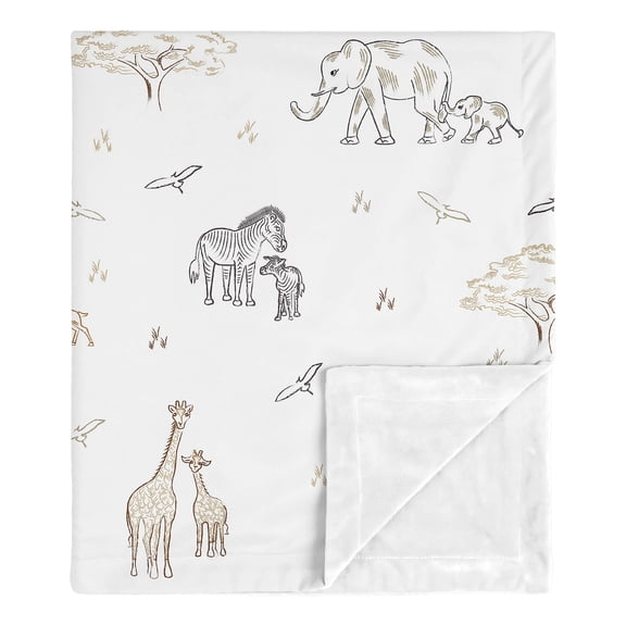 Sweet Jojo Designs Serengeti Animals Multicolor Baby Security Blanket