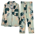 thumbnail image 1 of RKSTN Womens Pajama Sets Lightweight Floral Printed Casual Long Sleeve Tops with Loose Long Pants Two Piece Pajamas Set, 1 of 2