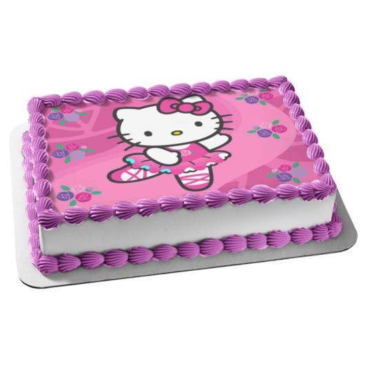 Cake Toppers Home Garden Party Supplies Hello Kitty Edible Image Cake Topper Round Frosting Icing Party Decoration