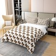 thumbnail image 3 of Erosebridal Brown Bowknot 100% Cotton Comforter Cover King,Leopard Print Bedding Sets King Size,Kawaii Cute Decor,Reversible,3 Pieces(No Comforter), 3 of 6