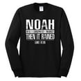 thumbnail image 2 of Wild Bobby Noah Was A Conspiracy Theorist Inspirational/Christian Men Long Sleeve Shirt, Black, Small, 2 of 5
