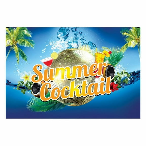 SUSHANG Summer Pool Party Tablecloth - Waterproof Outdoor Dining & Beach-Themed Decor for Birthdays & BBQs | Colorful Plastic Cover for Picnic, Swimming & Backyard Events