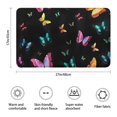 thumbnail image 3 of Black Pink Blue Butterfly Pattern Bathroom Rugs Mat,Non Slip Microfiber Bathroom Rug,Rubber Backing,Soft Bathroom Mats for Bathroom Floor,Tub and Shower,17x27in(43x68cm), 3 of 5
