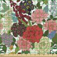 thumbnail image 2 of Ambesonne Floral Fabric by the Yard Upholstery, Romantic Bouquet Design, 1 Yard, Multicolor, 2 of 5