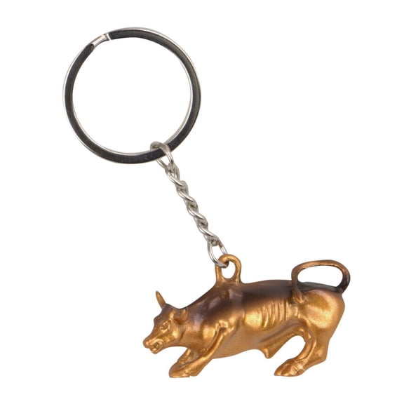 NYC Wall Street Bull Keychain Metal
