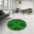 thumbnail image 3 of Ahgly Company Indoor Rectangle Patterned Neon Green Novelty Area Rugs, 2' x 4', 3 of 6