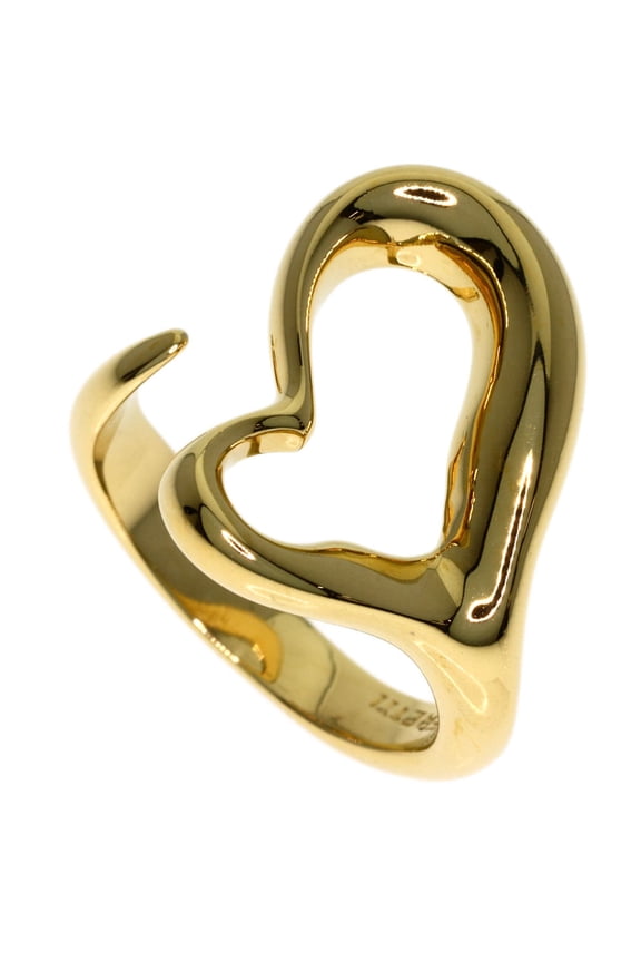 Pre-Owned Tiffany & Co. Open Heart Ring, 18K Yellow Gold, Women's.