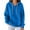 Blue, variant on Hoodie Womens Pink Ribbed Hoodies Long Sleeve Tops Womens Pullover Sweatshirt Cute Hoodies for Women XXL