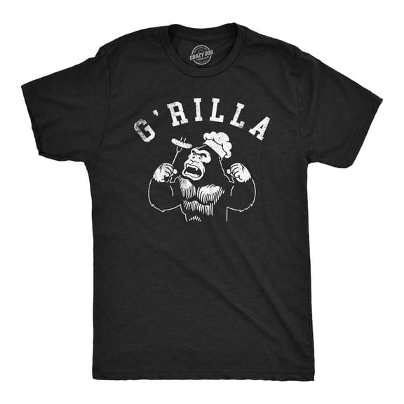 Mens Funny T Shirts Grilla Sarcastic Gorilla Graphic Novelty Cooking Tee for Men Graphic Tees