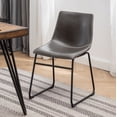 thumbnail image 5 of Roundhill Furniture Aryven Industrial 7-Piece Dining Set, Rustic Dark Pine / Antique Gray, 5 of 14