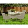 thumbnail image 4 of East West Furniture Wicker Patio Set Natural Linen, OSBK5-03A, 4 of 4