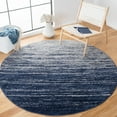thumbnail image 2 of SAFAVIEH Adirondack Esmond Striped Area Rug, Navy/Ivory, 6' x 6' Round - Modern Design, Navy & Ivory, Ideal for Living Room, Bedroom, Dining Space, 2 of 10