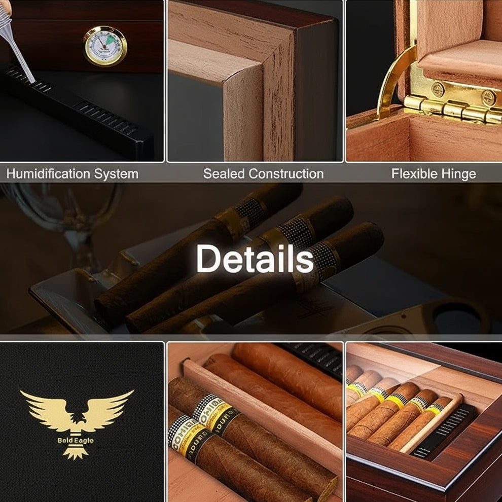 Cigar Box, Spanish Cedar, Black Color