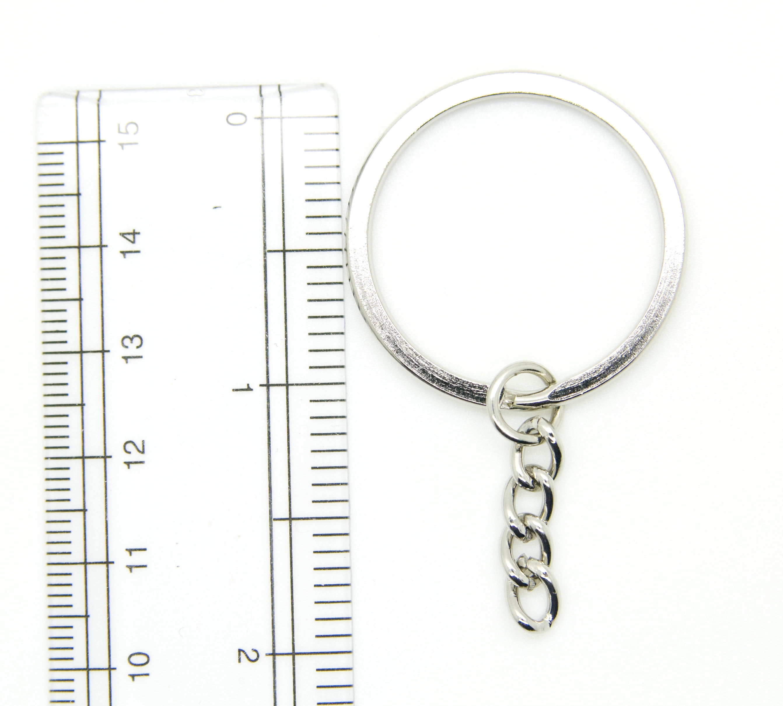 Pack of 1000 pcs - 32mm 1-1/4" Heavy Duty Steel Key Rings Split Rings with Chain Extender
