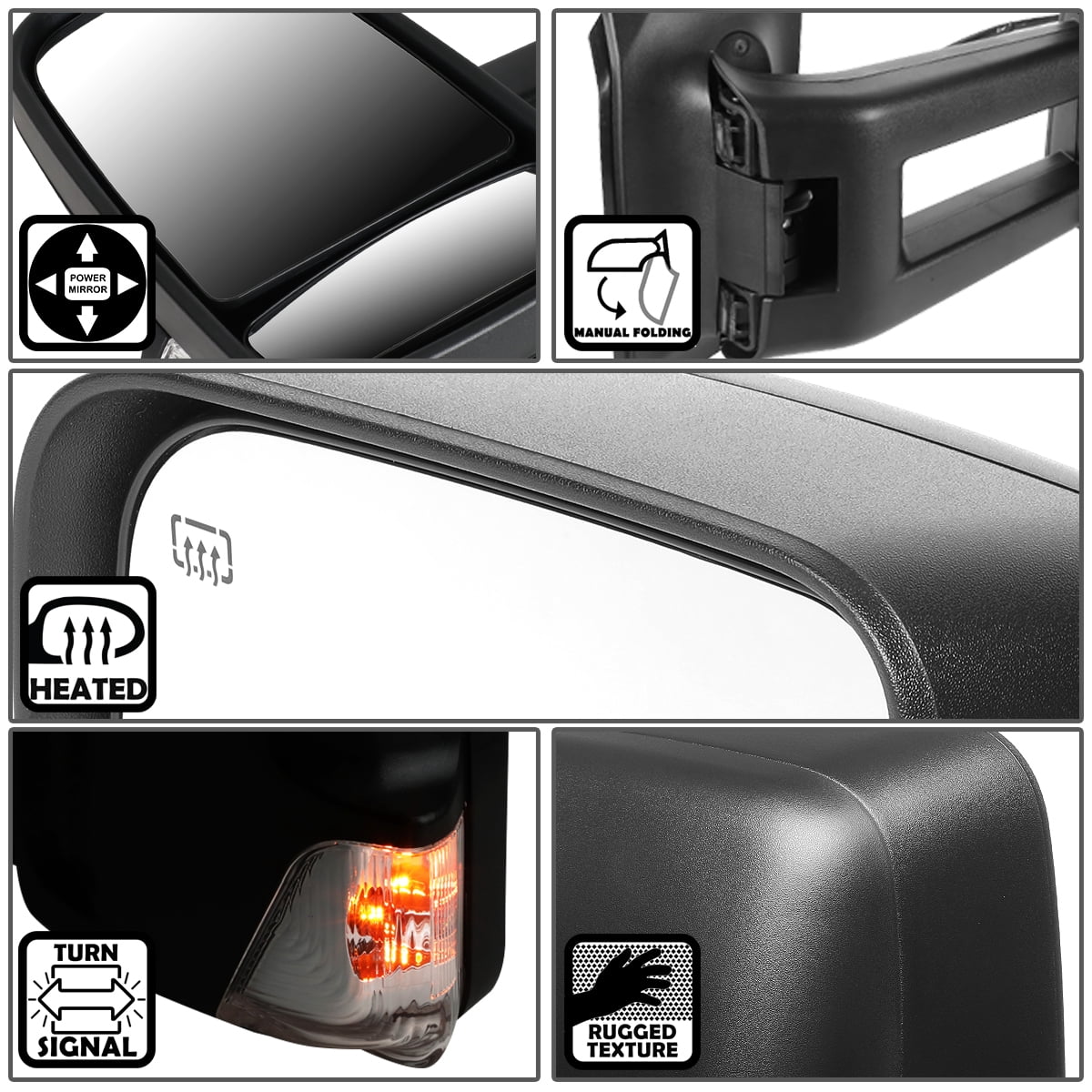 DNA Motoring Powered, Heated, Signal Driver Side Mirror for 2010-2014 Mercedes Benz Sprinter Dodge