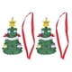thumbnail image 1 of 2pcs Christmas Tree Pendant Resin Carved Hand Painted Decorative Christmas Hanging Ornament For Home 22 W245, 1 of 5