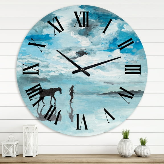 Designart 1 in Quartz Farmhouse Wall Clock