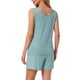 thumbnail image 3 of Conjunto de lounge para mujer INSPIRE CHIC, set de pijama de algodón sin mangas, top de tanque y pantalones cortos, pijama suave, talla M azul, 3 of 6