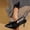 #0253-Black, variant on Women's Patent Leather Slingback Heels, Pointed Toe Bow Detail Pumps, Adjustable Strap Dress Shoes, Versatile Spring Summer Evening Footwear Gift
